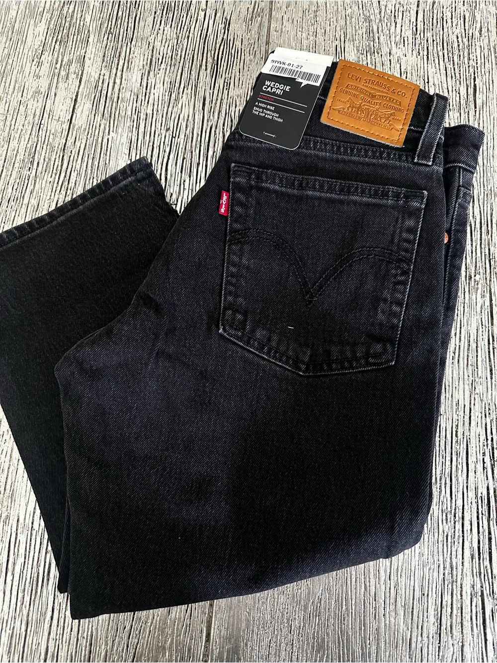 Levi's Women's Black Denim Bermuda Shorts